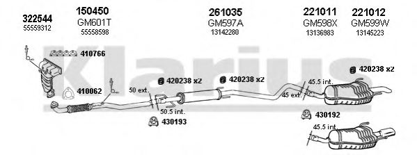 KLARIUS 391663E Exhaust System
